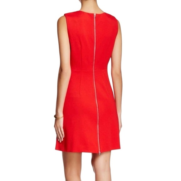 DIANE VON FURSTENBERG | DVF Carpreena Ponte Sleeveless Mini Dress Poppy Red 12 - Picture 7 of 7